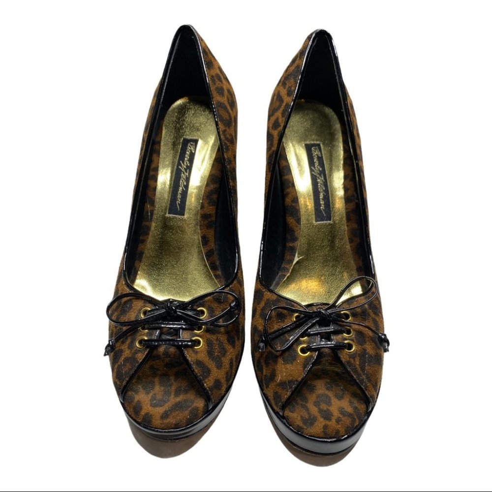 Beverly Feldman Leopard Play Along Heels Size 8M - Picture 10 of 12